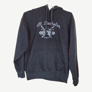 Smart Blanks Mt. Bachelor Oregon Grey Hoodie Size M